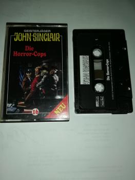 Geisterjäger John Sinclair Black Edition 5-fach Schwarz geschraubt Folge 16 Die Horror-Cops Schwarz mit Weißen Druck MC 1166 Großer John Sinclair Print auf MC